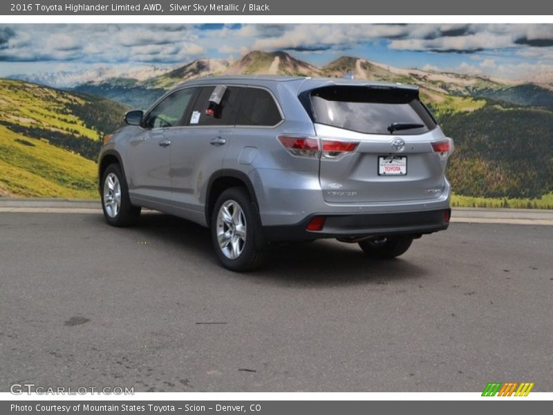 Silver Sky Metallic / Black 2016 Toyota Highlander Limited AWD