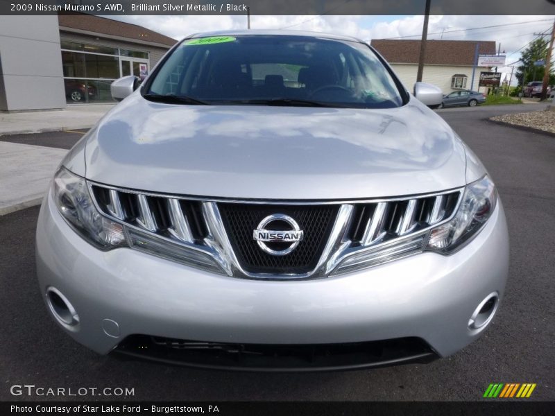 Brilliant Silver Metallic / Black 2009 Nissan Murano S AWD