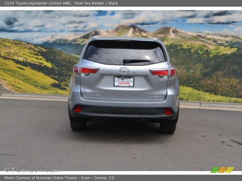 Silver Sky Metallic / Black 2016 Toyota Highlander Limited AWD