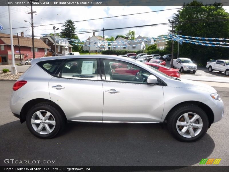 Brilliant Silver Metallic / Black 2009 Nissan Murano S AWD