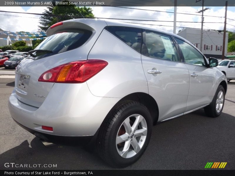 Brilliant Silver Metallic / Black 2009 Nissan Murano S AWD