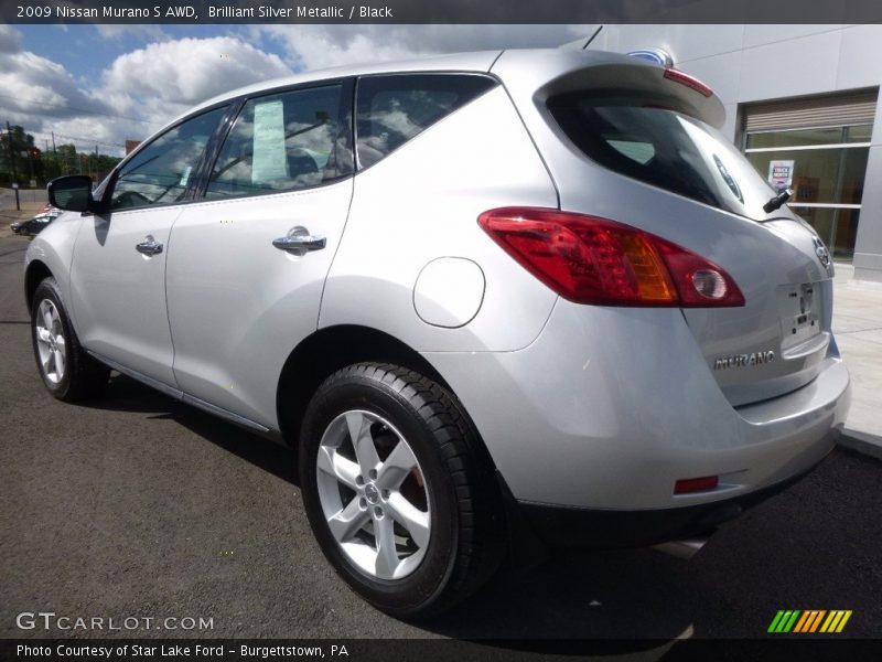 Brilliant Silver Metallic / Black 2009 Nissan Murano S AWD