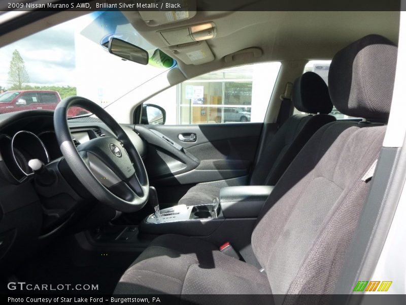 Brilliant Silver Metallic / Black 2009 Nissan Murano S AWD
