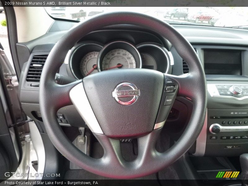Brilliant Silver Metallic / Black 2009 Nissan Murano S AWD