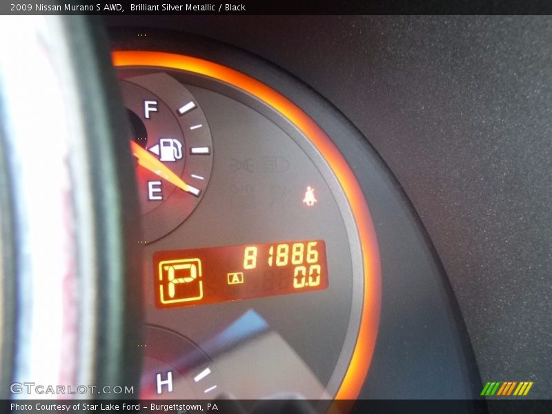 Brilliant Silver Metallic / Black 2009 Nissan Murano S AWD