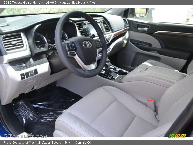 Nautical Blue Metallic / Ash 2016 Toyota Highlander Limited AWD