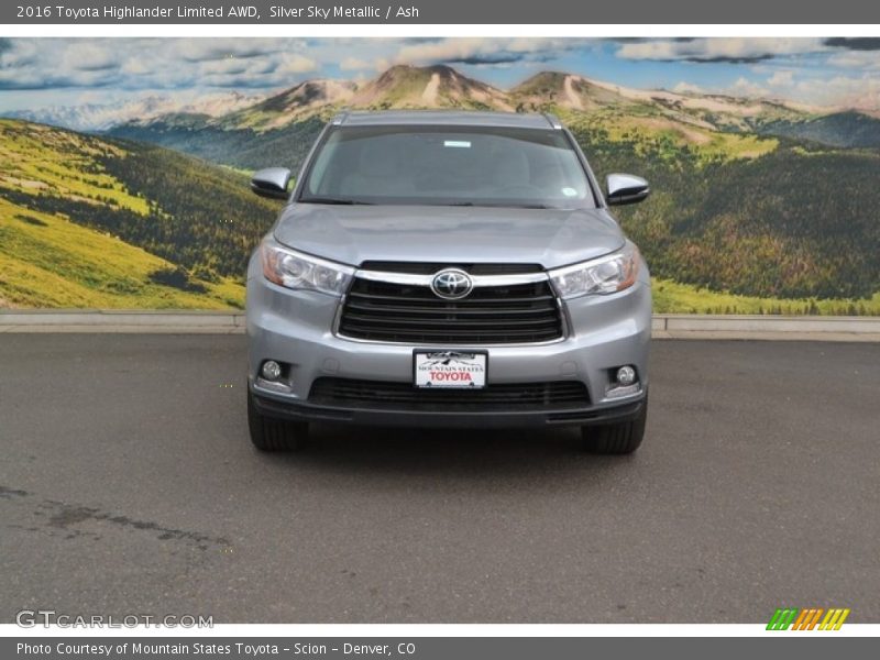 Silver Sky Metallic / Ash 2016 Toyota Highlander Limited AWD
