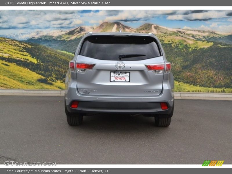 Silver Sky Metallic / Ash 2016 Toyota Highlander Limited AWD