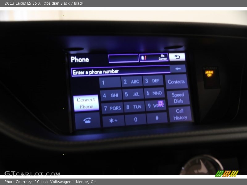 Obsidian Black / Black 2013 Lexus ES 350