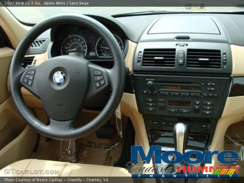 Alpine White / Sand Beige 2007 BMW X3 3.0si