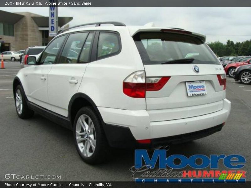 Alpine White / Sand Beige 2007 BMW X3 3.0si