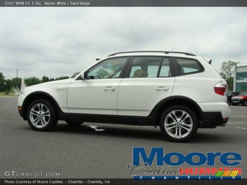 Alpine White / Sand Beige 2007 BMW X3 3.0si