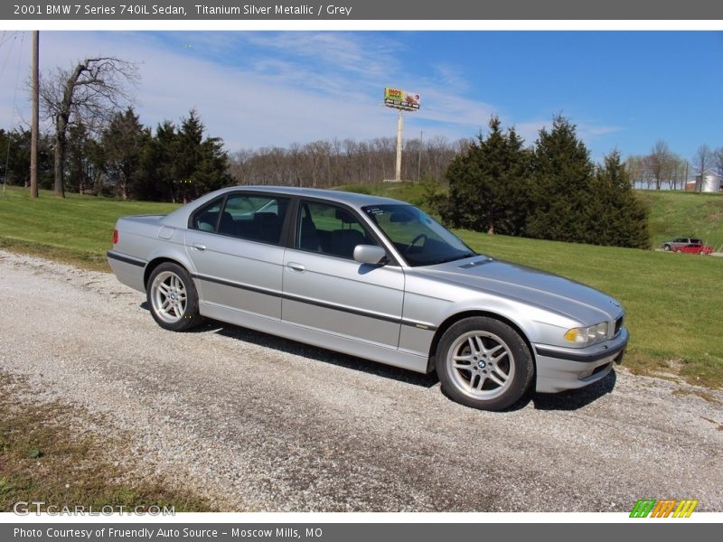 Titanium Silver Metallic / Grey 2001 BMW 7 Series 740iL Sedan