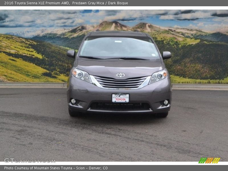 Predawn Gray Mica / Dark Bisque 2016 Toyota Sienna XLE Premium AWD