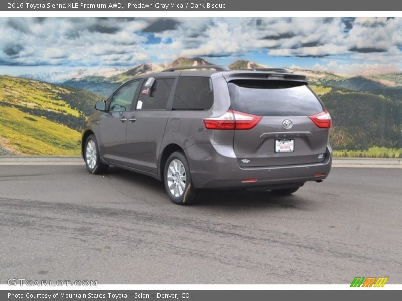 Predawn Gray Mica / Dark Bisque 2016 Toyota Sienna XLE Premium AWD