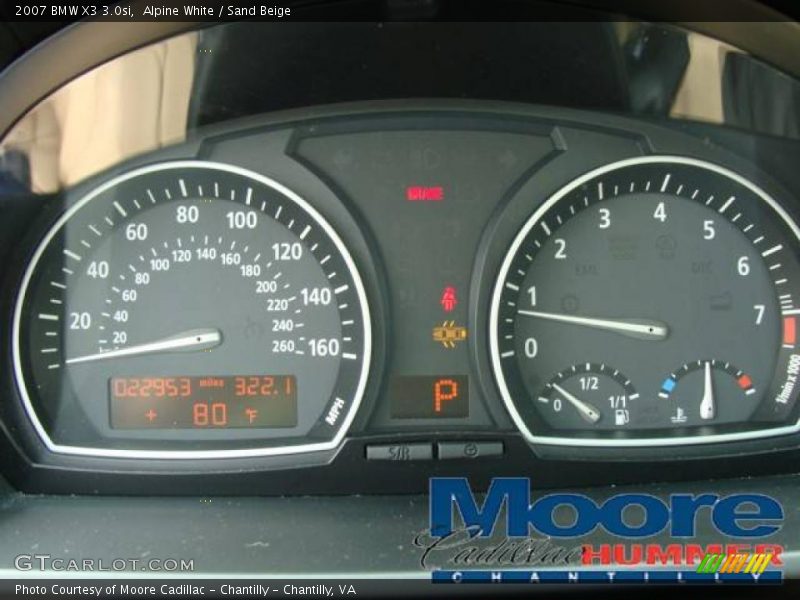 Alpine White / Sand Beige 2007 BMW X3 3.0si