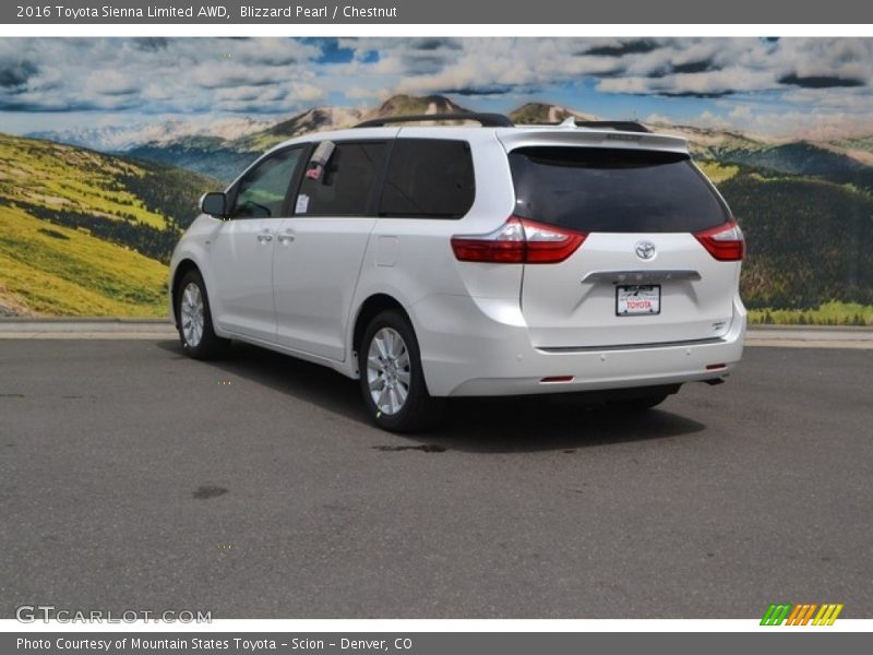 Blizzard Pearl / Chestnut 2016 Toyota Sienna Limited AWD