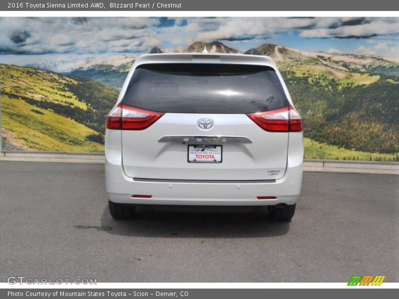 Blizzard Pearl / Chestnut 2016 Toyota Sienna Limited AWD