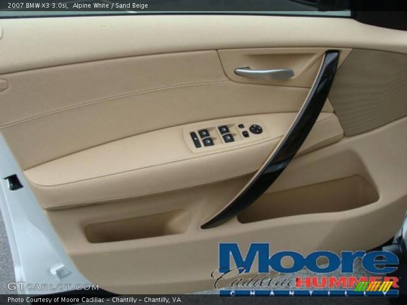 Alpine White / Sand Beige 2007 BMW X3 3.0si