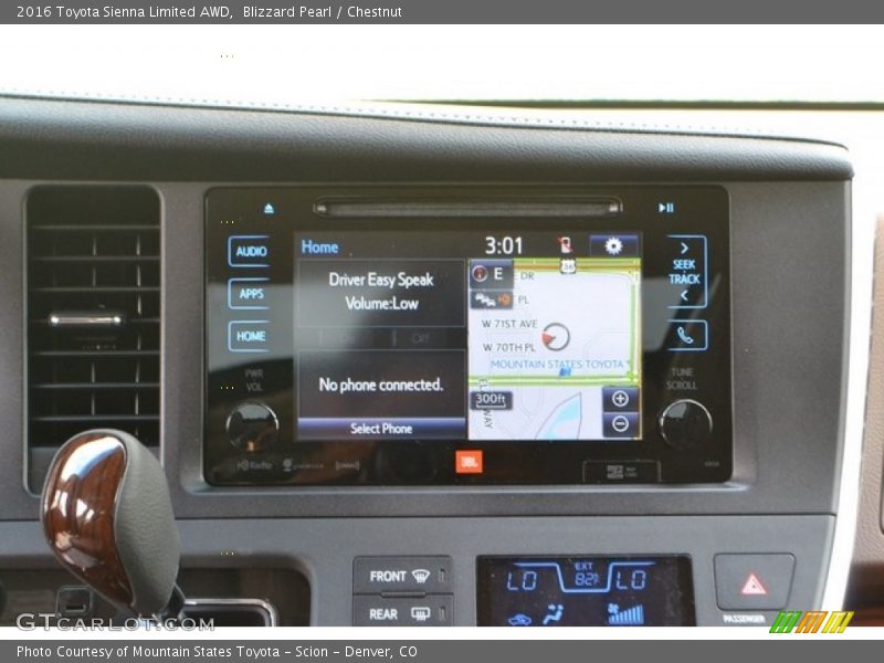 Blizzard Pearl / Chestnut 2016 Toyota Sienna Limited AWD