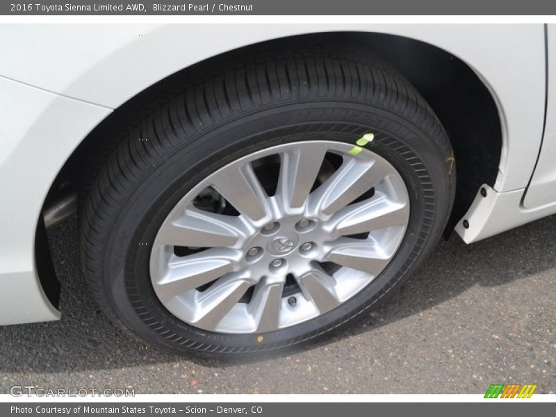 Blizzard Pearl / Chestnut 2016 Toyota Sienna Limited AWD