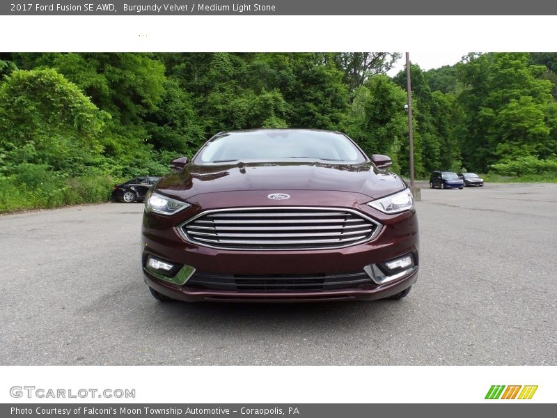 Burgundy Velvet / Medium Light Stone 2017 Ford Fusion SE AWD