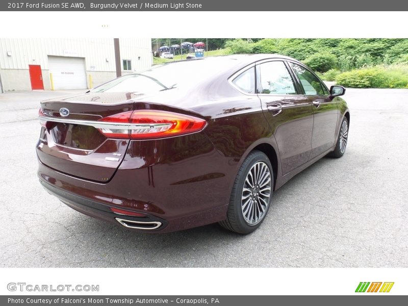 Burgundy Velvet / Medium Light Stone 2017 Ford Fusion SE AWD