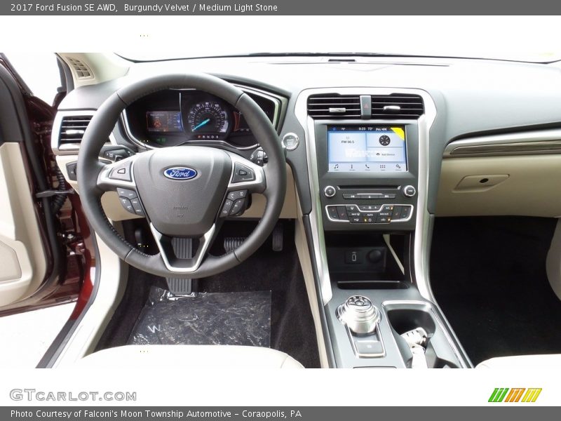 Burgundy Velvet / Medium Light Stone 2017 Ford Fusion SE AWD