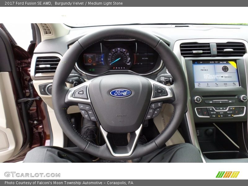 Burgundy Velvet / Medium Light Stone 2017 Ford Fusion SE AWD