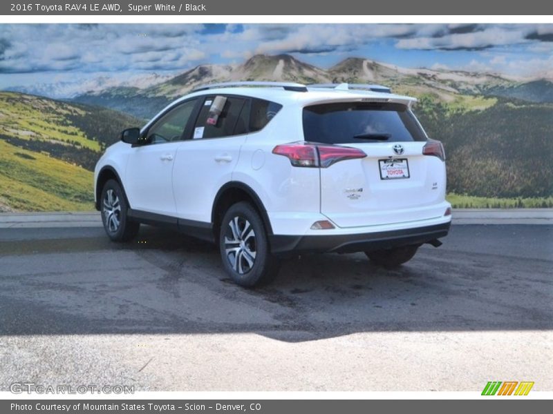 Super White / Black 2016 Toyota RAV4 LE AWD