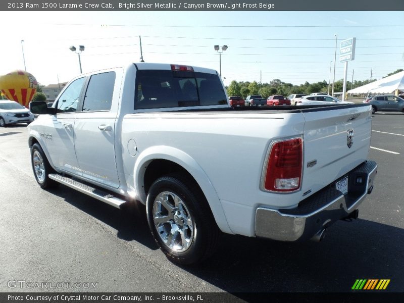 Bright Silver Metallic / Canyon Brown/Light Frost Beige 2013 Ram 1500 Laramie Crew Cab