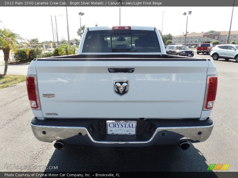 Bright Silver Metallic / Canyon Brown/Light Frost Beige 2013 Ram 1500 Laramie Crew Cab