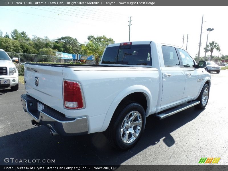 Bright Silver Metallic / Canyon Brown/Light Frost Beige 2013 Ram 1500 Laramie Crew Cab
