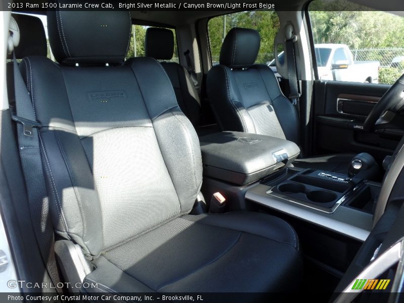 Bright Silver Metallic / Canyon Brown/Light Frost Beige 2013 Ram 1500 Laramie Crew Cab
