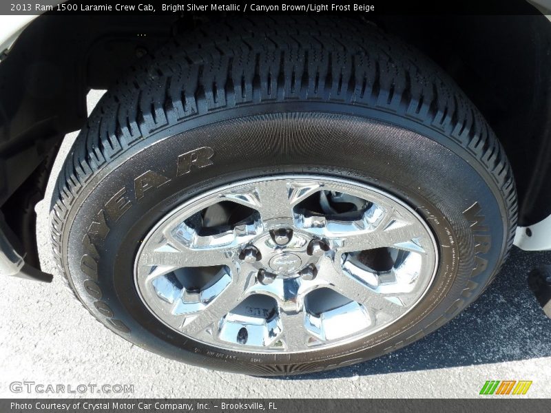 Bright Silver Metallic / Canyon Brown/Light Frost Beige 2013 Ram 1500 Laramie Crew Cab