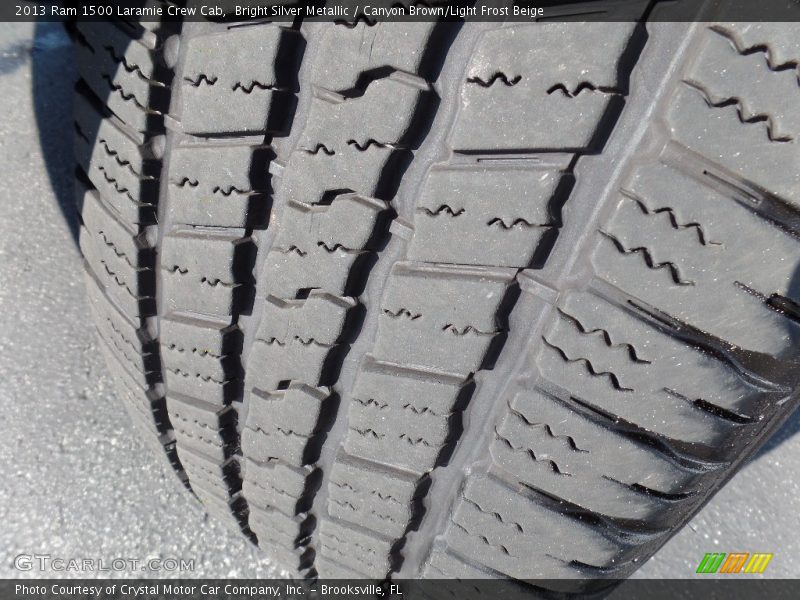Bright Silver Metallic / Canyon Brown/Light Frost Beige 2013 Ram 1500 Laramie Crew Cab