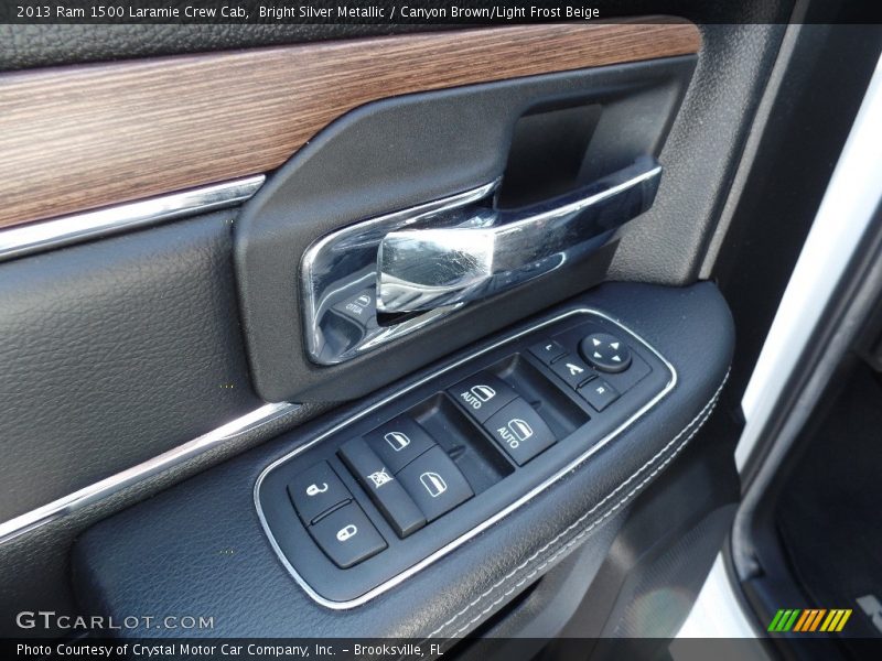 Bright Silver Metallic / Canyon Brown/Light Frost Beige 2013 Ram 1500 Laramie Crew Cab