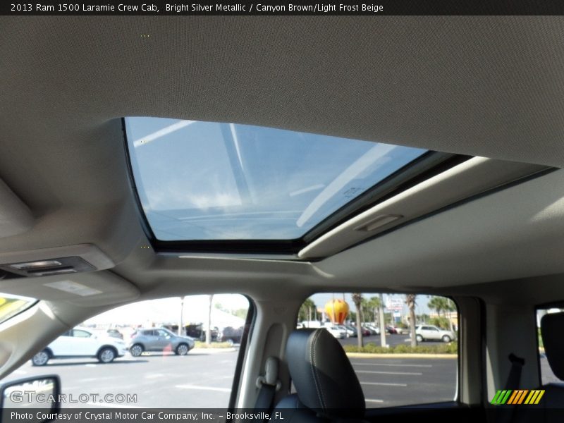 Bright Silver Metallic / Canyon Brown/Light Frost Beige 2013 Ram 1500 Laramie Crew Cab