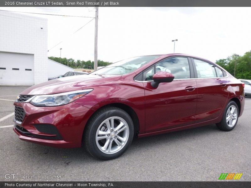 Siren Red Tintcoat / Jet Black 2016 Chevrolet Cruze LT Sedan