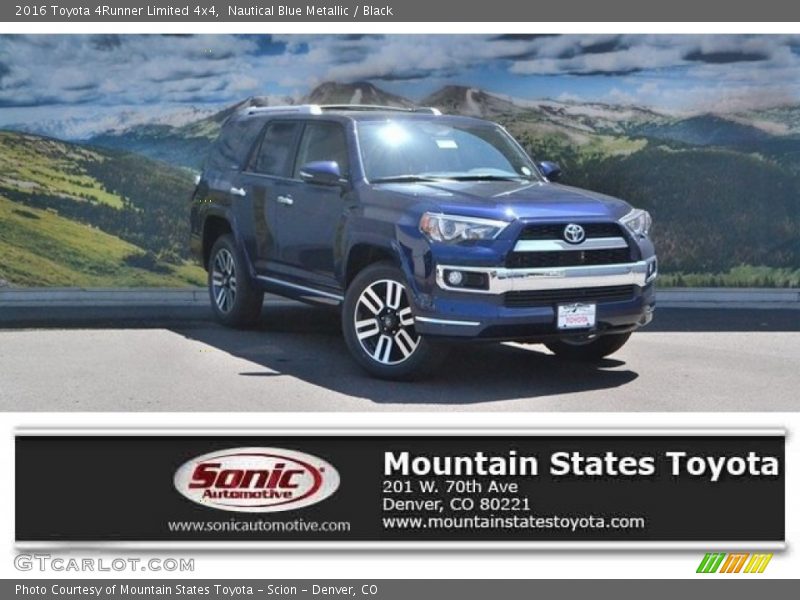 Nautical Blue Metallic / Black 2016 Toyota 4Runner Limited 4x4