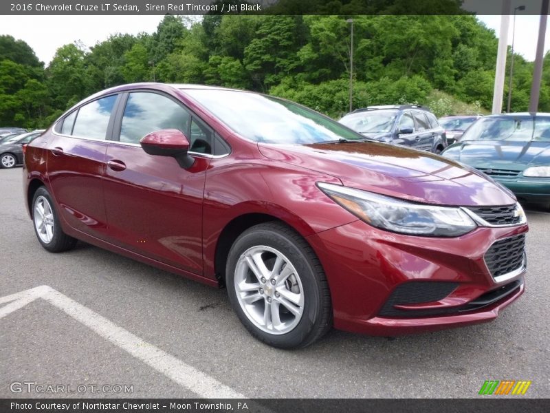 Siren Red Tintcoat / Jet Black 2016 Chevrolet Cruze LT Sedan