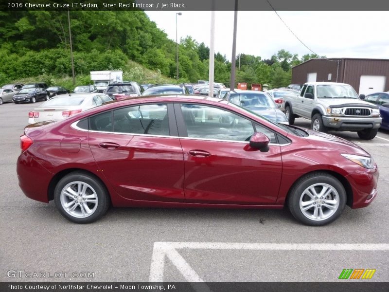 Siren Red Tintcoat / Jet Black 2016 Chevrolet Cruze LT Sedan