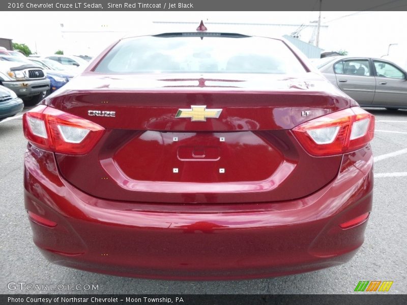Siren Red Tintcoat / Jet Black 2016 Chevrolet Cruze LT Sedan