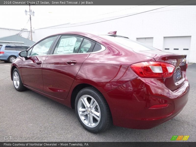 Siren Red Tintcoat / Jet Black 2016 Chevrolet Cruze LT Sedan