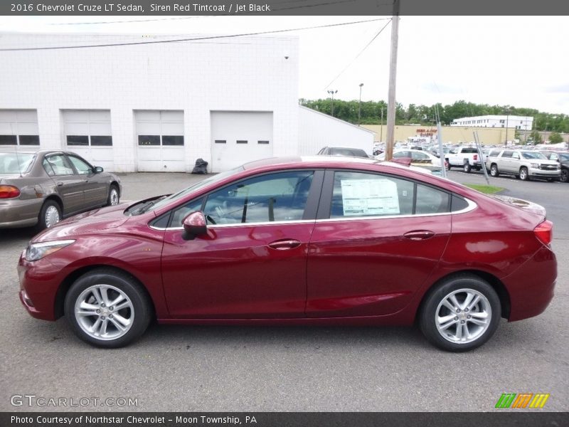 Siren Red Tintcoat / Jet Black 2016 Chevrolet Cruze LT Sedan