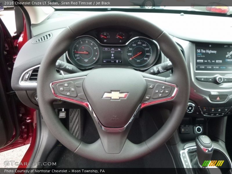 Siren Red Tintcoat / Jet Black 2016 Chevrolet Cruze LT Sedan