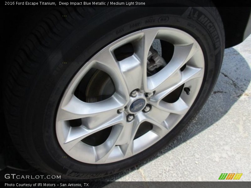 Deep Impact Blue Metallic / Medium Light Stone 2016 Ford Escape Titanium