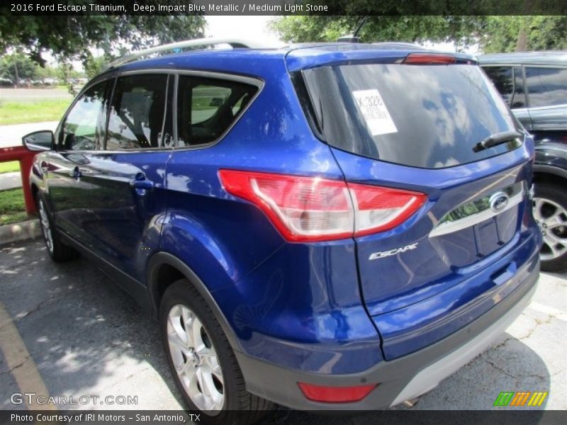 Deep Impact Blue Metallic / Medium Light Stone 2016 Ford Escape Titanium