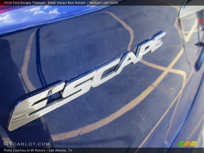 Deep Impact Blue Metallic / Medium Light Stone 2016 Ford Escape Titanium