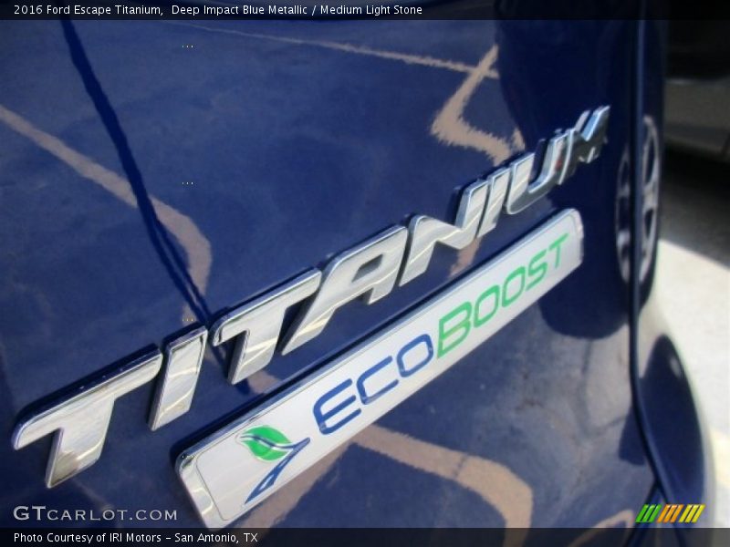 Deep Impact Blue Metallic / Medium Light Stone 2016 Ford Escape Titanium